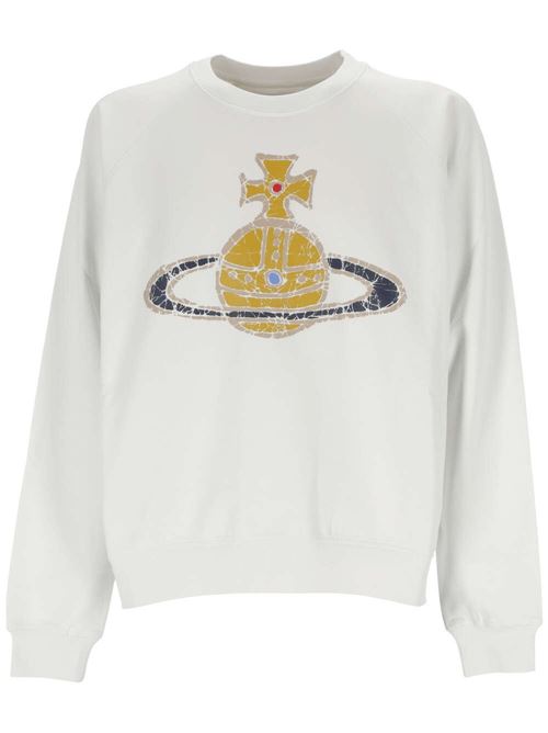 White/multicolour organic cotton sweatshirt Vivienne Westwood | 3I01000LJ0006A401